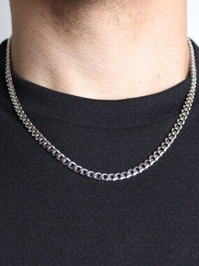 5mm Cuban Link Chain 24" Stainless Steel